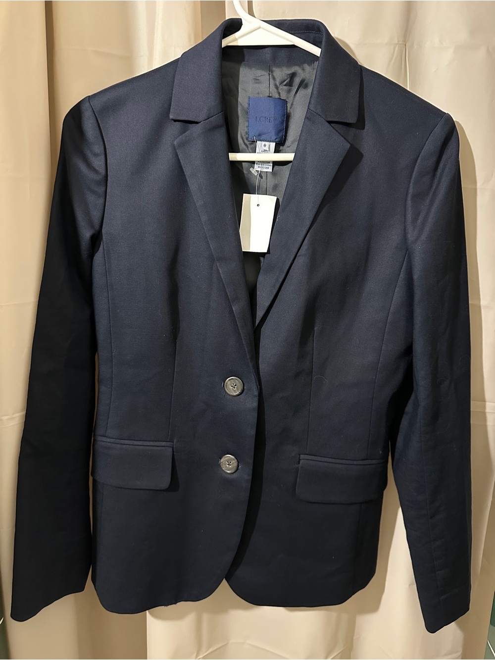 J. Crew Tailored Navy Two-Button Blazer